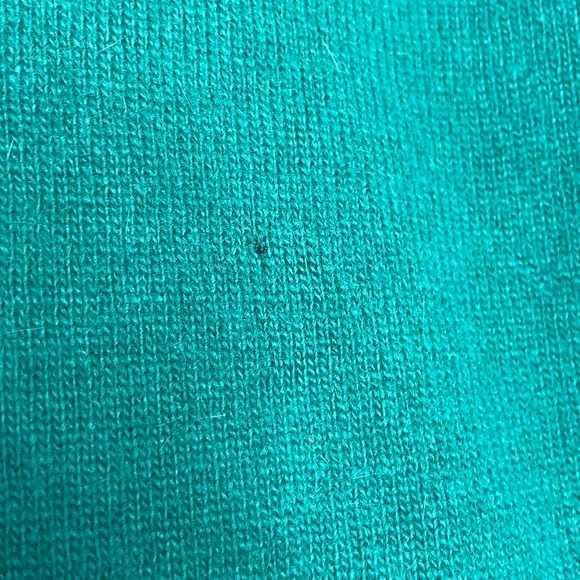 Vintage Deans of Scotland Lambswool Rabbit Fur Sweater Green Pullover Med - Picture 4 of 4